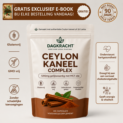 DAGKRACHT™ - Ceylon Kaneel Complex 7200mg gelijkwaardig met MCT olie