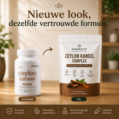 DAGKRACHT™ - Ceylon Kaneel Complex 7200mg gelijkwaardig met MCT olie