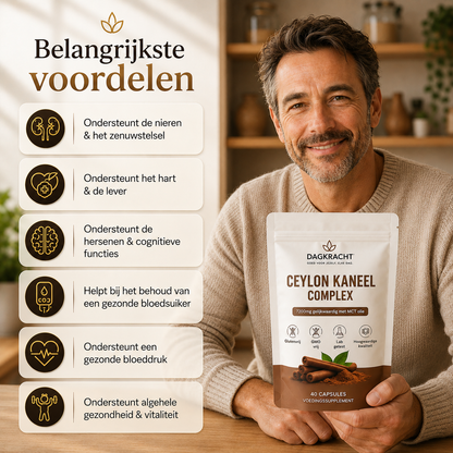DAGKRACHT™ - Ceylon Kaneel Complex 7200mg gelijkwaardig met MCT olie