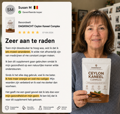 DAGKRACHT™ - Ceylon Kaneel Complex 7200mg gelijkwaardig met MCT olie